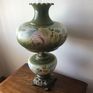 Large Antique Hurricane Lamp